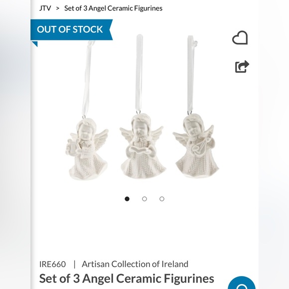Artisan Collection of Ireland™ Set of 6 Angel Ceramic Figurine Ornaments - Picture 4 of 4